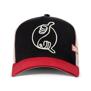 Coastal HFT Yin Shaka Trucker Cap Black/Wine Baseball Cap Mesh Cap Embroidery - Picture 1 of 3