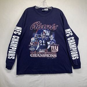 Vintage New York Giants Long Sleeve T-Shirt Mens Size Large NFC Chmapions 2001