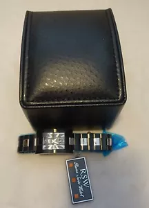 RAMA SCHWEIZER UHR RSW DAMEN schwarz/silber EDELSTAHL UHR NEU 770 $ - Bild 1 von 4