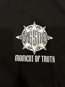 Vintage Hip Hop GANGSTARR MOMENT OF TRUTH VIRGIN Records Promo TAGLIA XXL - Foto 1 di 6