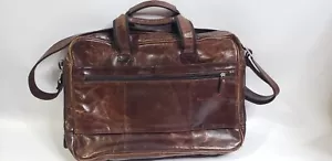 Braune Herren-Aktentasche aus echtem Leder Kuriertasche Laptop Arbeit - Bild 1 von 19