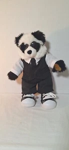 Build a Bear Panda komplett bekleidet Plüsch Teddy schwarz zottelig realistisch Tierwelt  - Bild 1 von 7