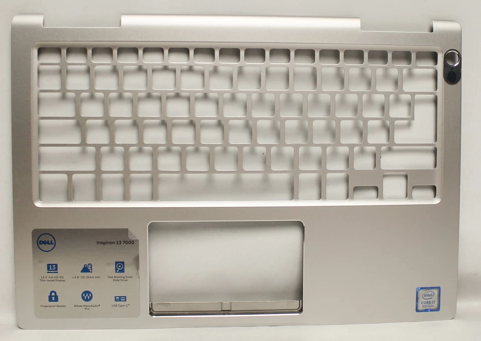 05RG29 DELL PALMREST TOP COVER INSPIRON 13-7370 SILVER SERIES "GRADE A" - Image 1 of 1