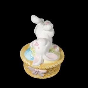 Vintage Music Box Easter Bunny Decor - Picture 1 of 9