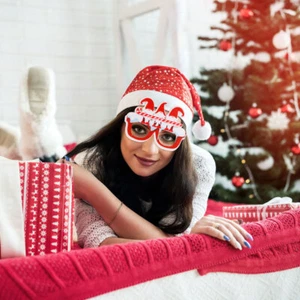 Cymwer Buon Natale Occhiali da Sole Moda Creativa Felice Anno Nuovo Occhiali SEN - Afbeelding 1 van 8