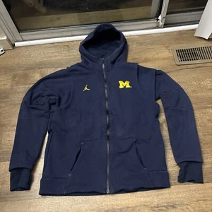 Nike Air Jordan Hoodie Mens XL Blue Michigan Wolverines University Full Zip Tech - Picture 1 of 10