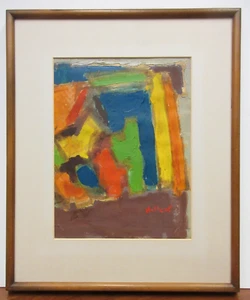 original 60er MID CENTURY MODERN MCM ABSTRAKTES GEMÄLDE CHARLES HELTZEL OREGON - Bild 1 von 11
