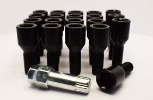 20 X M12 X 1.5,28mm Gewinde,Tuner Schrauben Enthält Spinde mit Schlüssel (Black) - Bild 1 von 5