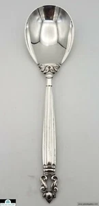 Georg Jensen Acorn Sterling Silver Berry Spoon 9"  - Picture 1 of 1