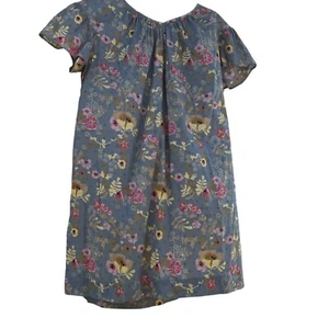 Bonpoint Girls Grey Floral Swiss Dot Carolina Dress Size 10 - Picture 1 of 4