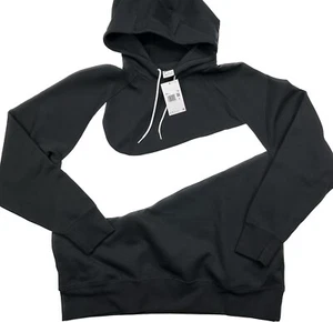 Nike Sportswear Swoosh Tech Fleece Pullover Hoodie Black White DR9034-063 XXL - Picture 1 of 11