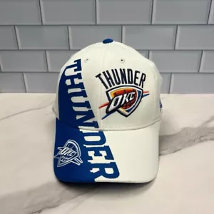 Oklahoma City Thunder Hat Cap Adidas Size S/M Flex Stretch fitted Blue White - Picture 1 of 9