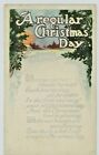 Vintage Christmas Postcard Snowy Scene Farm Lovel Poem c.1910 P1 BN3