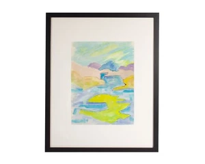 Harry Hilson Signed Abstract Watercolor Landscape Painting - Picture 1 of 7