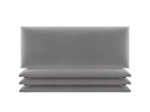VANT Upholstered Wall Mount Panels Metallic Silver 11.5” X 30” Per Piece Pk Of 4 - Picture 1 of 10
