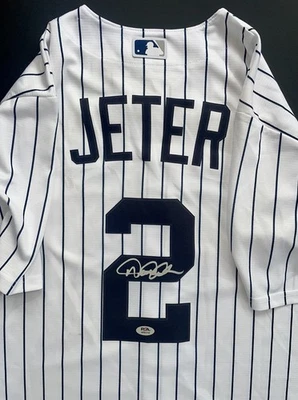Derek Jeter Signed Autographed New York Yankees Replica Jersey Psa/Dna Coa - Image 1 of 4