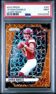 2024 Panini Prizm Jayden Daniels Rookie RC Orange Lazer Prizm PSA 9 Mint - Picture 1 of 1