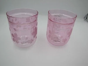 Starbucks Pair of 2021 Sakura Cherry Blossom Heat Resistant Glass 10 oz - Picture 1 of 10