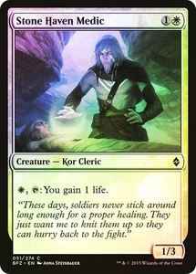 MTG FOIL Stone Haven Medic  - Battle for Zendikar #051 - Picture 1 of 1