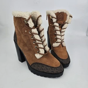 Botín Michael Kors Rara Oportunidad Gamuza/Logo Plataforma Nuevo Antiguo Stock Talla 9 - Imagen 1 de 18