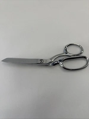Gingher 8” Dressmaker Chrome Plated Steel Fabric Shears Scissors Italy Made - Image 1 of 4