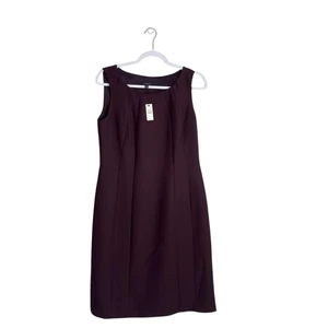 Talbots Size 8 Sheath Eggplant Color Sleeveless Dress NWT Lined - Picture 1 of 7
