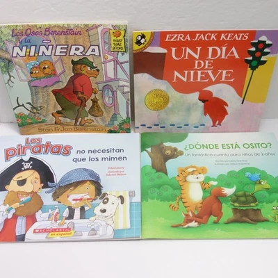 Spanish Espanol Children Kids Los Pirates Ninera Un Dia De Nieve Book Lot of 4 - Image 1 of 4