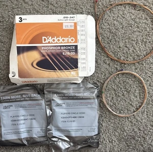 EJ15-3D Phosphor Bronze Extra Light Akustikgitarrensaiten 10-47 D'Addario - Bild 1 von 5