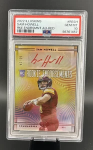 2022 Panini Illusions #RESH SAM HOWELL Rookie Endorsements RC RED /99 PSA 10 - Picture 1 of 2