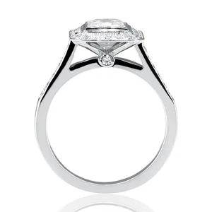 2 3/4 Carat D-F VVS1 Genuine Moissanite Engagement Ring Princess Cut 950 Platinu - Picture 1 of 5