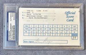 1996 Official Golf Scorecard Gary Player / Eichelberger Auto PSA/DNA Slabbed - Bild 1 von 3
