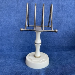 Vintage Vanity Towel Rack Stand Holder Bathroom Counter MCM Style 9” Tall - Picture 1 of 13