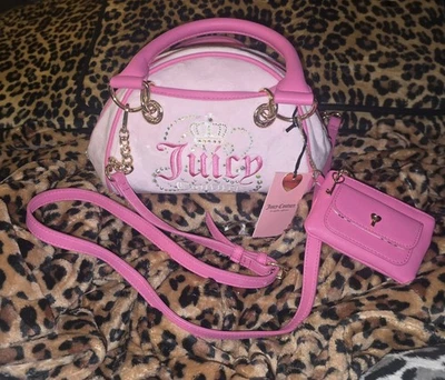 Bandolera Juicy Couture Dreamy Rosa Claro y Rosa Limonada Nueva Viral Nueva con Etiquetas Foto 1 de 4