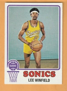 Lee Winfield Seattle Supersonics 1973-74 Topps #42 North Texas Green Mean - Imagen 1 de 2