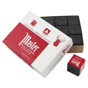 Master Pool Snooker Billiard Cue Tip Chalk Black Charcoal Colour - Picture 1 of 1