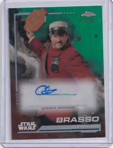 2024 Topps Chrome Star Wars AU-B Joplin Sibtain Autograph Auto Green 70/99 - Bild 1 von 2
