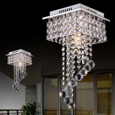 Crystal Chandelier Lighting Modern Ceiling Pendant Lamp Hanging Light Fixture - Image 1 of 4