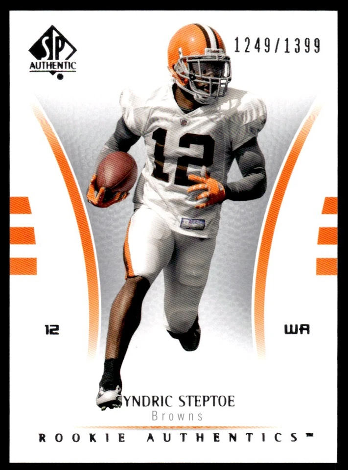 2007 SP Authentic Syndric Steptoe Rookie 1249/1399 Cleveland Browns #107 R98 - Image 1 of 2