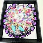 Vintage Estate Joan Rivers Jewelry Lot Purple Pink 2 Necklaces 2 Earrings