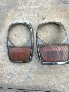 68 69 70 71 72 73 Mercedes W115 Front Headlight Lamp Turn Signal Frame Ring Trim - Bild 1 von 11