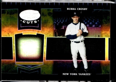 BUBBA CROSBY 2004 CERTIFIED CUTS **GOLD** MARBLE ROOKIE RC  /25 !! 🔥 NY YANKEES - Image 1 of 2