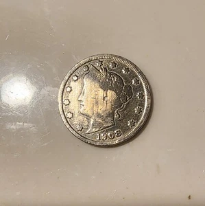 1908 Liberty V Nickel w/Cents • US Coin VG Prooflike - Picture 1 of 3