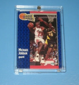 1991-92 FLEER LEAGUE LEADERS MICHAEL JORDAN #220 BRAND NEW OUT OF A PACK GEM MT - Picture 1 of 5