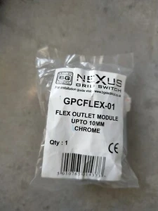 BG ELECTRICAL GPCFLEX NEXUS GRID POLISHED CHROME FLEX OUTLET MODULE 10MM - Picture 1 of 2