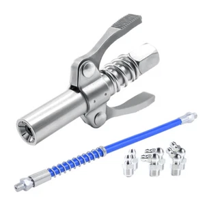 Quick Release Grease Coupler Grease Fitting Hose Coupler Double Handle Tool - Picture 1 of 7