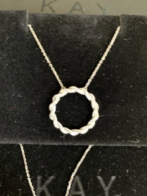 Circle Of Gratitude Necklace 1/2 Ct Diamond-14k White Gold - Image 1 of 2