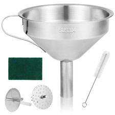 11CM Imbuto in Acciaio Inox con Filtro Rimovibile + Kit 5 Pezzi Resina Spugne