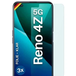 3x Schutzfolie für Oppo Reno4 Z 5G Displayschutz Handyfolie flexibel kein Glas - Picture 1 of 8