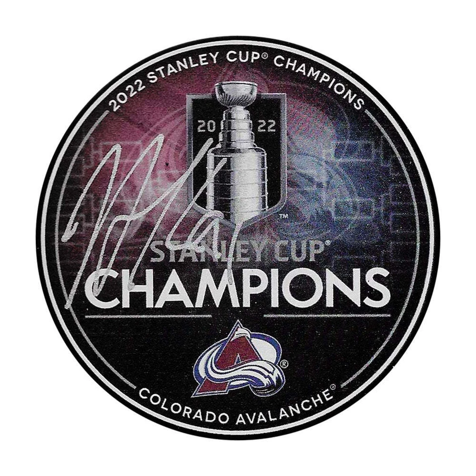 Disco de campeones de la Copa Stanley 2022 autografiado por Nazem Kadri Foto 1 de 1