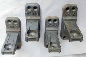 Set of 4 Vintage VONO Metal Bed Brackets. Silver Finish. - Picture 1 of 16